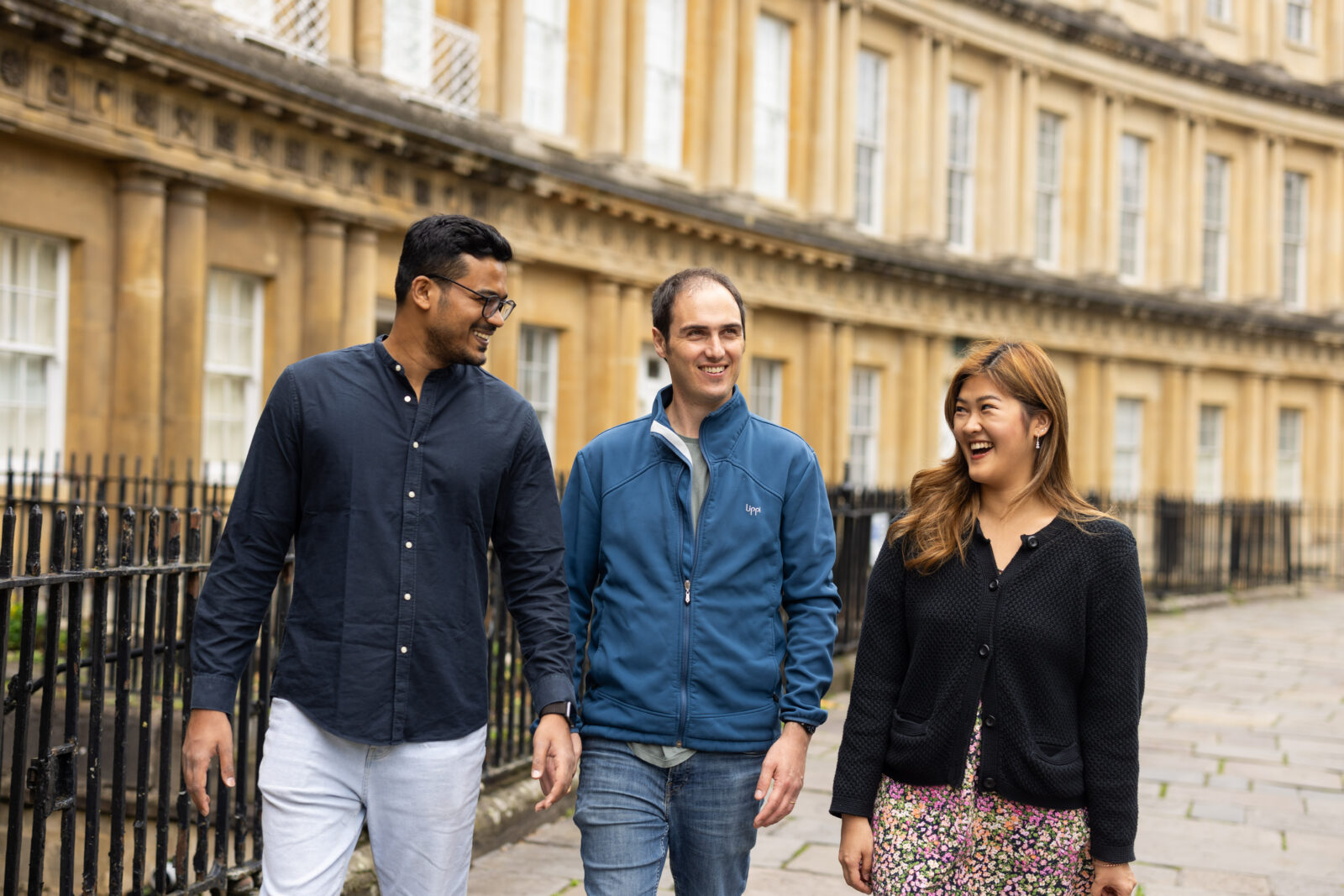 Bath MBA students walking around the centre of Bath